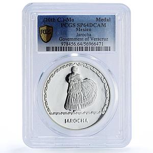 Mexico Veracruz State Jarocha Woman Culture SP 64 PCGS silver medal ND No Date
