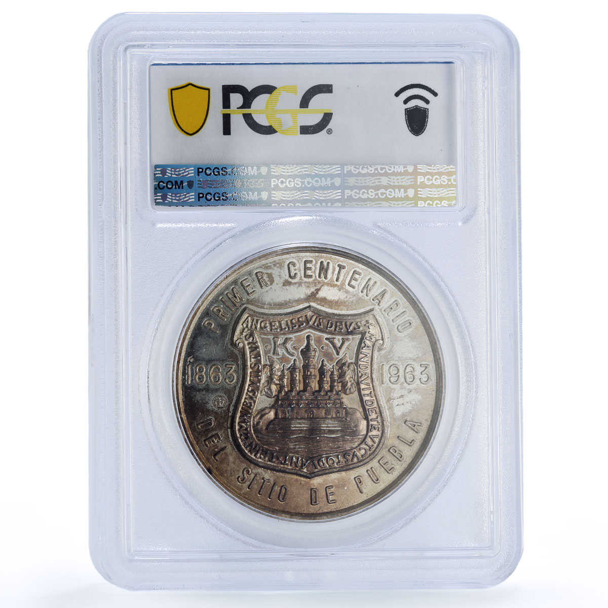Mexico General Jesus Ortega Puebla Siege Grove-842a SP 64 PCGS silver medal 1963