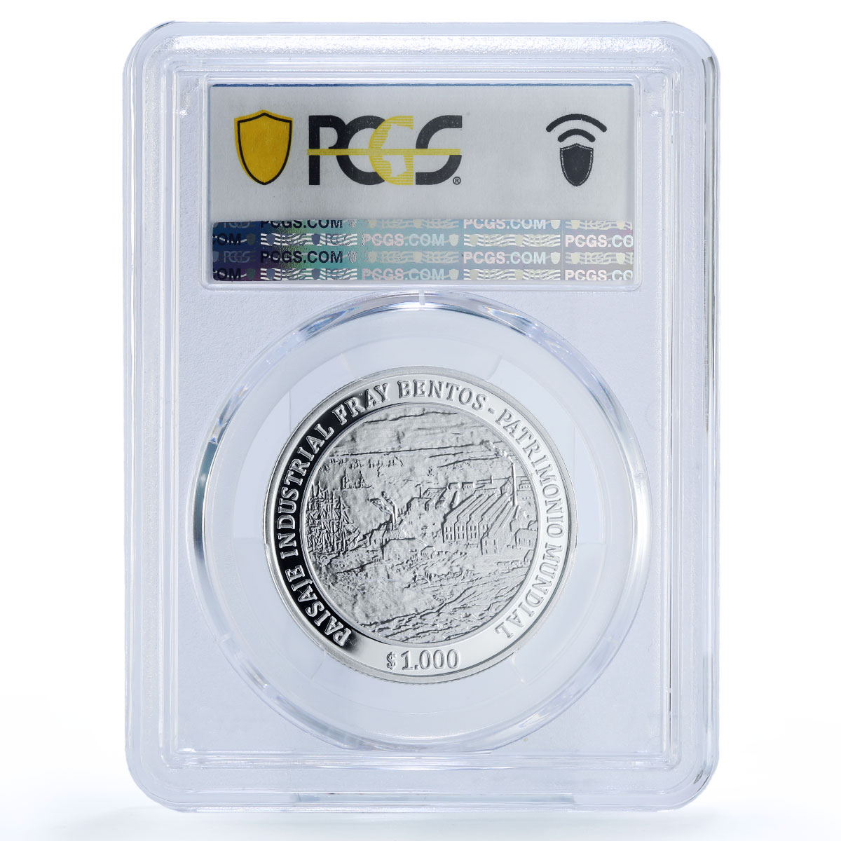 Uruguay 1000 pesos Fray Bentos Landscape UNESCO PR 70 PCGS silver coin 2016
