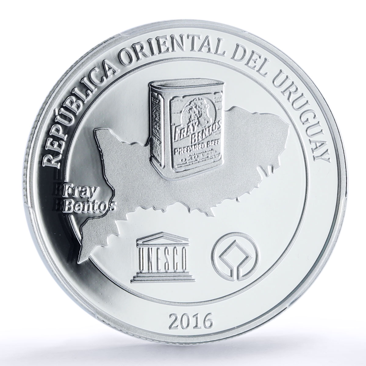 Uruguay 1000 pesos Fray Bentos Landscape UNESCO PR 70 PCGS silver coin 2016