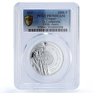 Uruguay 1000 pesos La Cumparsita Rodriguez Music PR 70 PCGS silver coin 2017