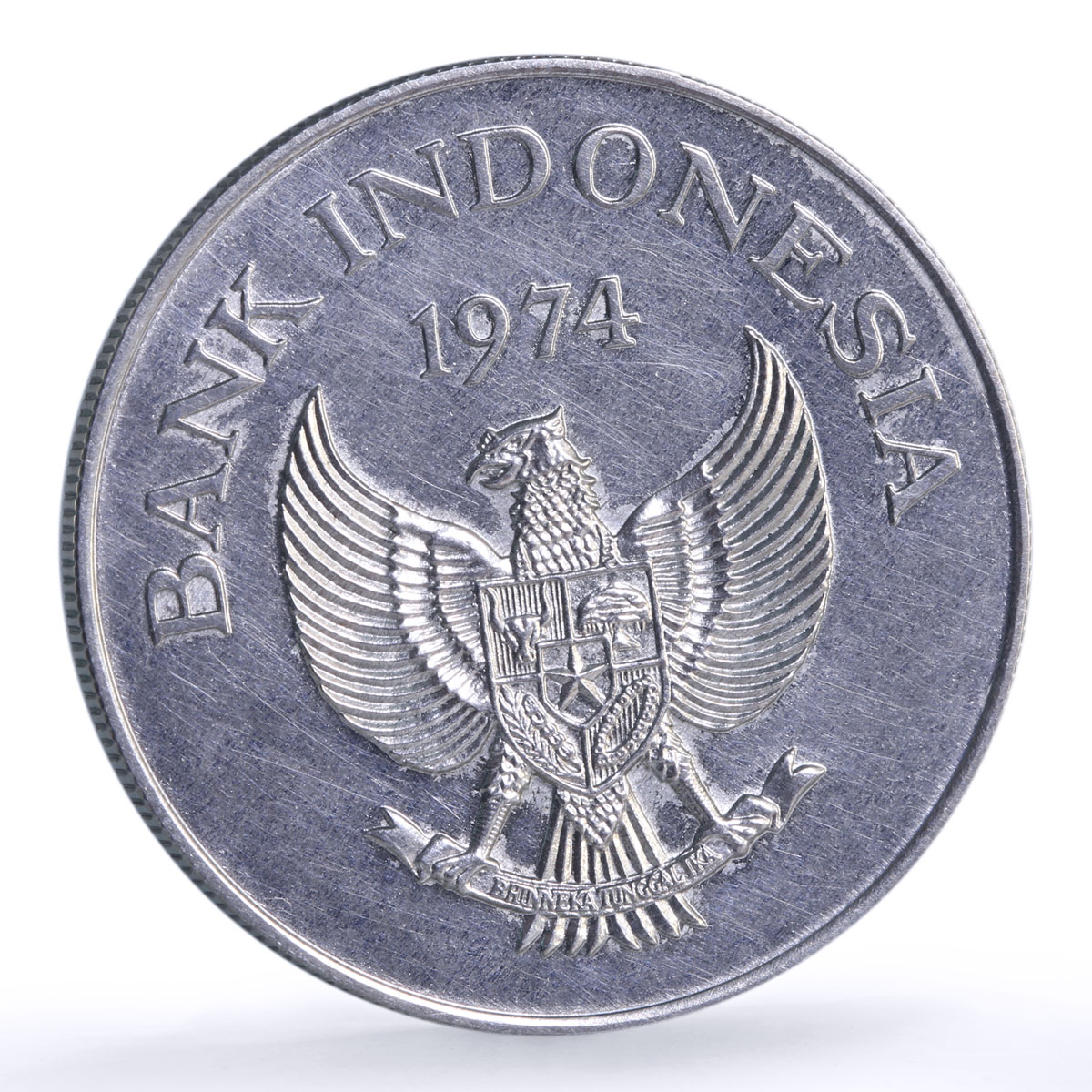 Indonesia 2000 rupiah Javan Tiger Conservation KM-39 Cat Fauna silver coin 1974