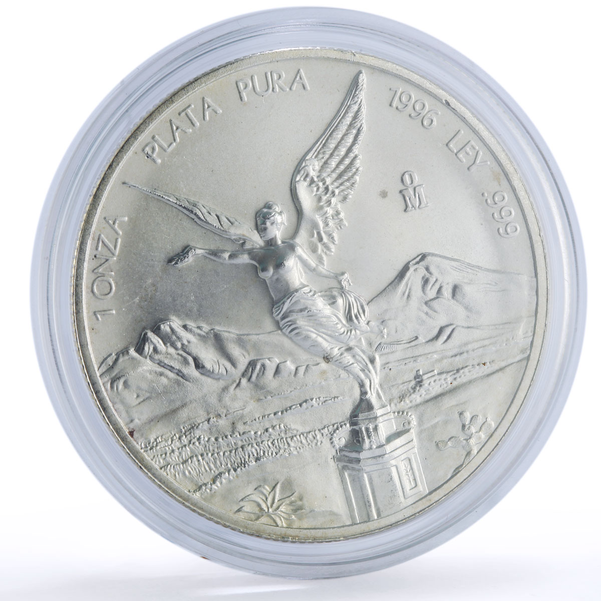 Mexico 1 onza Libertad Angel of Independence KM-613 Bullion silver coin 1996