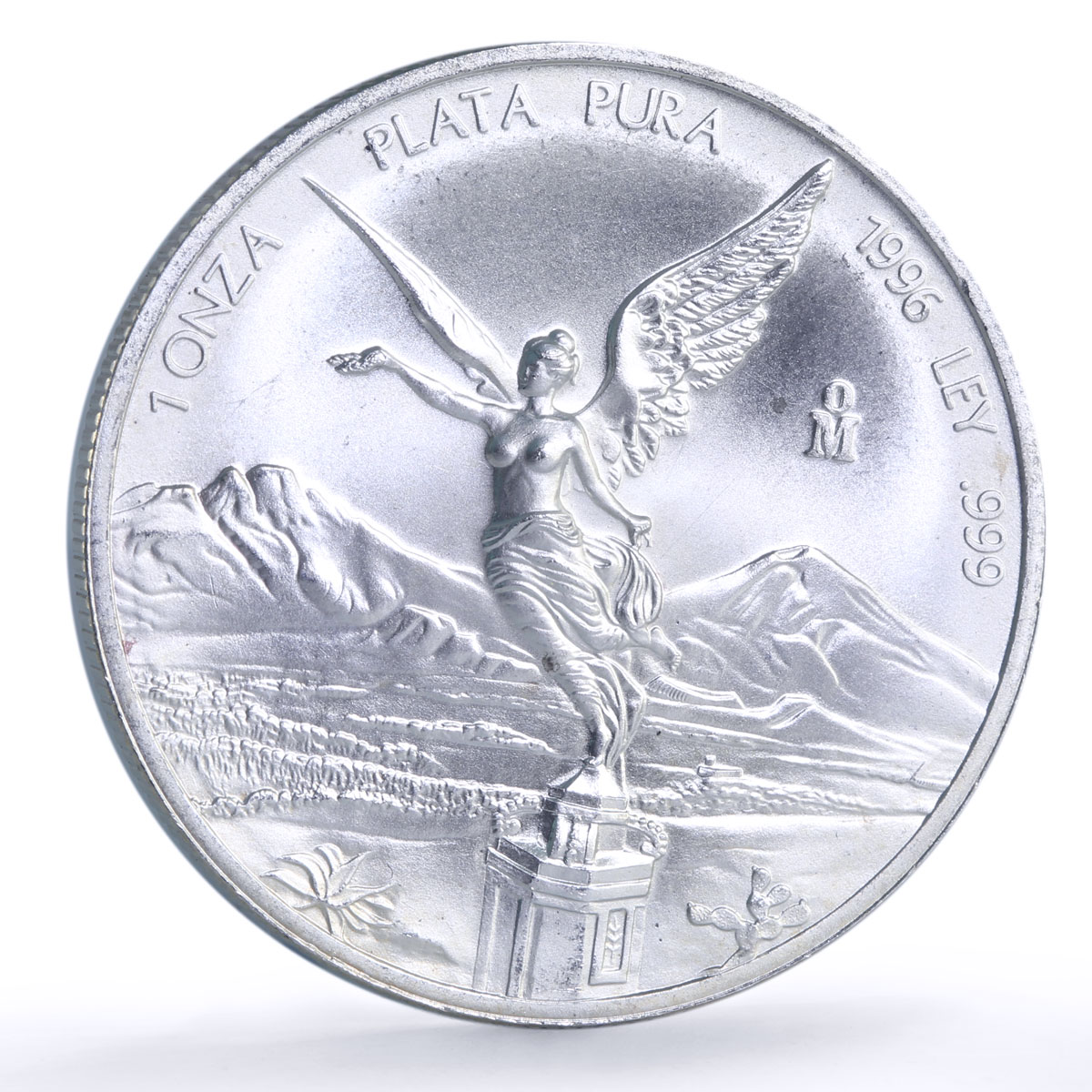 Mexico 1 onza Libertad Angel of Independence KM-613 Bullion silver coin 1996