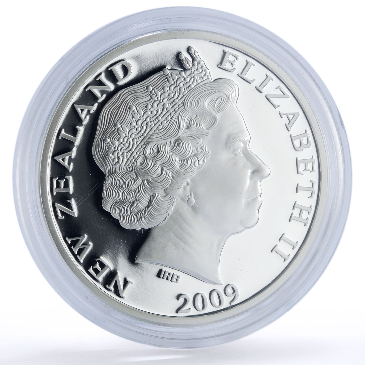 New Zealand 1 dollar Kiwi Map KM-322a Bird Fauna proof silver coin 2009