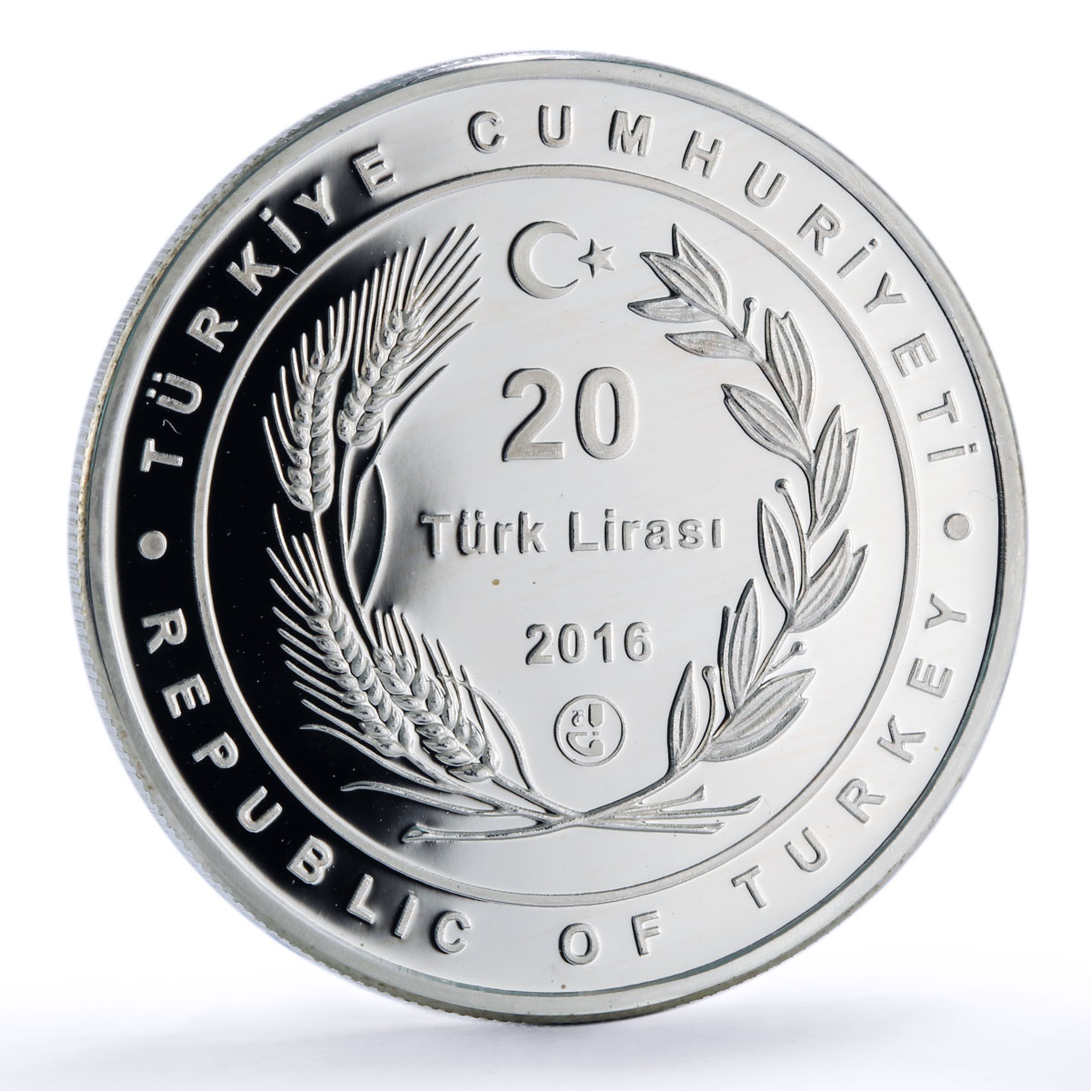 Turkiye 20 lira The 15th of July Martyrs and Veterans proof silver coin 2016
