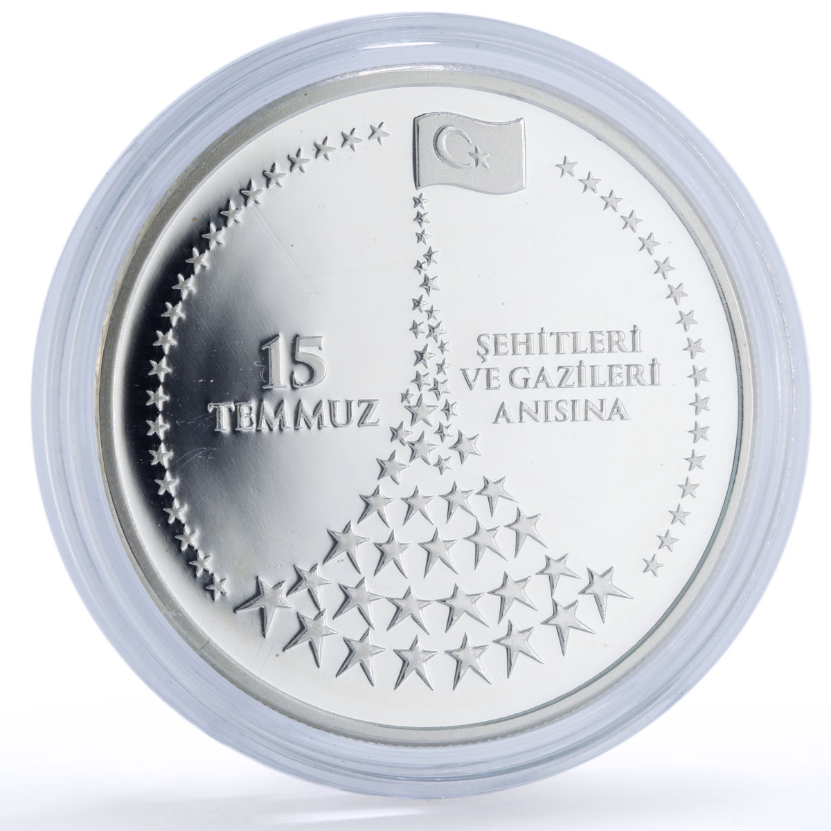 Turkiye 20 lira The 15th of July Martyrs and Veterans proof silver coin 2016