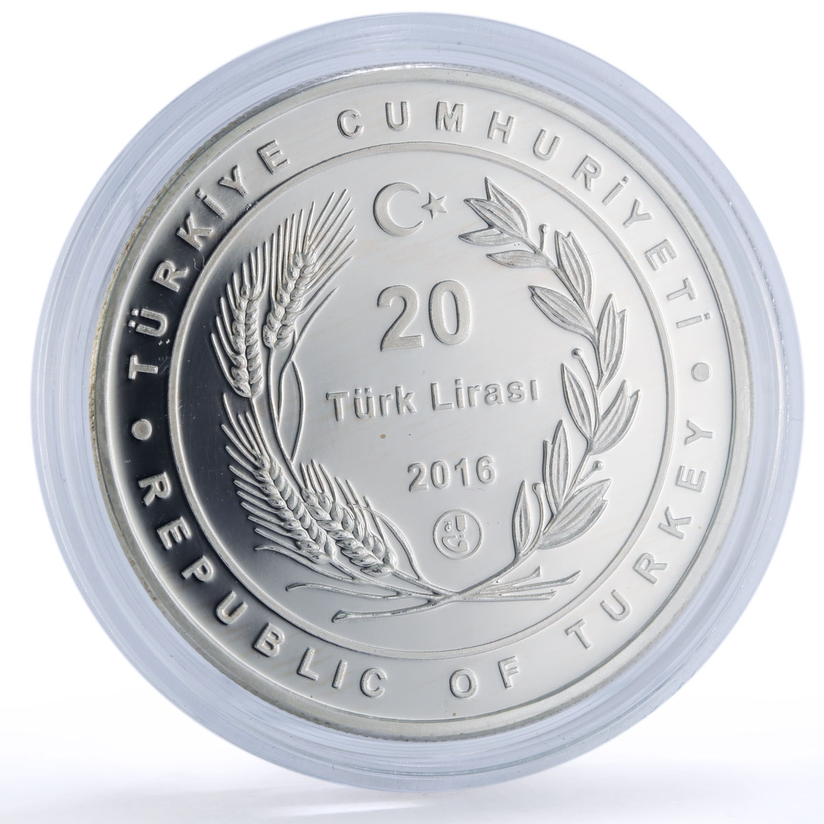 Turkiye 20 lira The 15th of July Martyrs and Veterans proof silver coin 2016