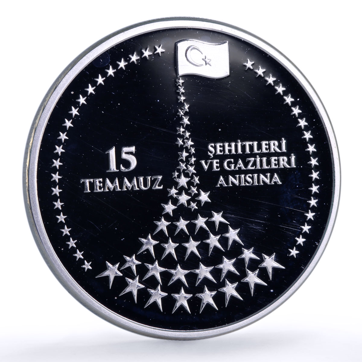 Turkiye 20 lira The 15th of July Martyrs and Veterans proof silver coin 2016