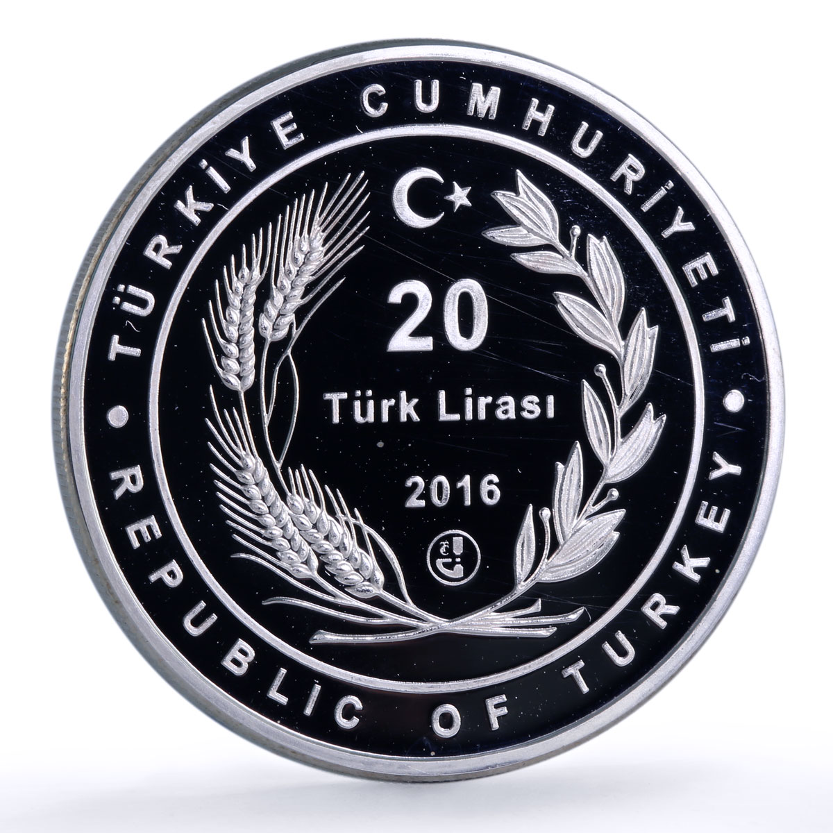 Turkiye 20 lira The 15th of July Martyrs and Veterans proof silver coin 2016