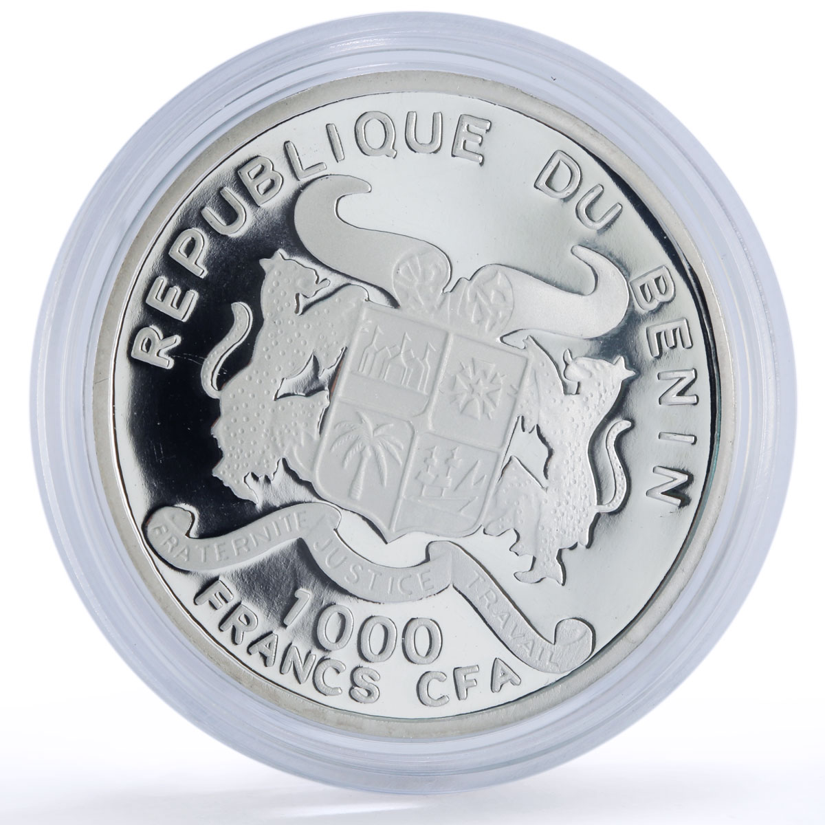 Benin 1000 francs Johannes Kepler Astronomy Science proof silver coin 2005