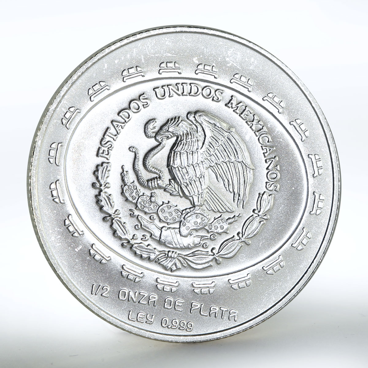 Mexico 2 pesos Disc of Death silver coin 1998