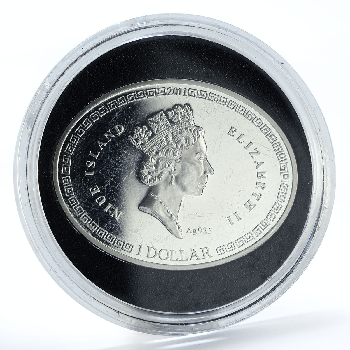 Niue 1 dollar Year of the Rabbit proof colored silver coin 2011