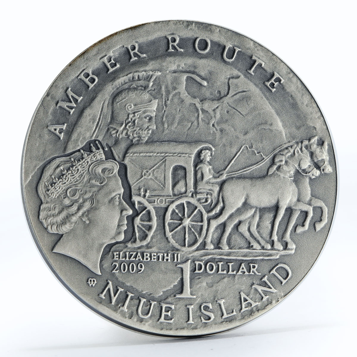 Niue 1 dollar Amber Route Series Wroclaw silver coin 2009