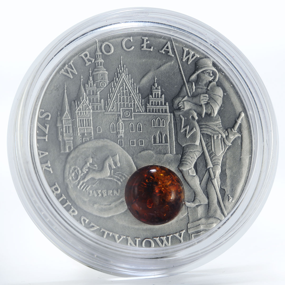 Niue 1 dollar Amber Route Series Wroclaw silver coin 2009