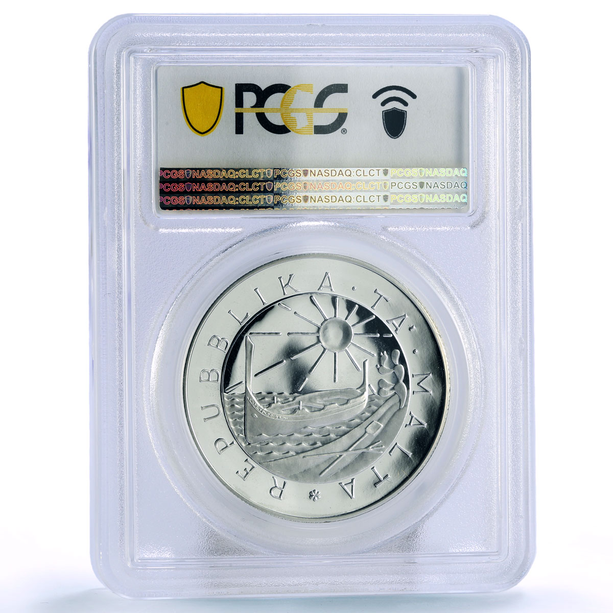 Malta 5 liri Year of Disabled Persons PR67 PCGS silver piedfort coin 1983