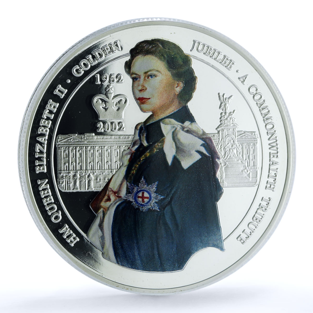 Ghana 500 sika Elizabeth II Golden Jubilee X#32 PR 70 PCGS silver coin 2002 Ghana 500 sika Elizabeth II Golden Jubilee X#32 PR 70 PCGS silver coin 2002