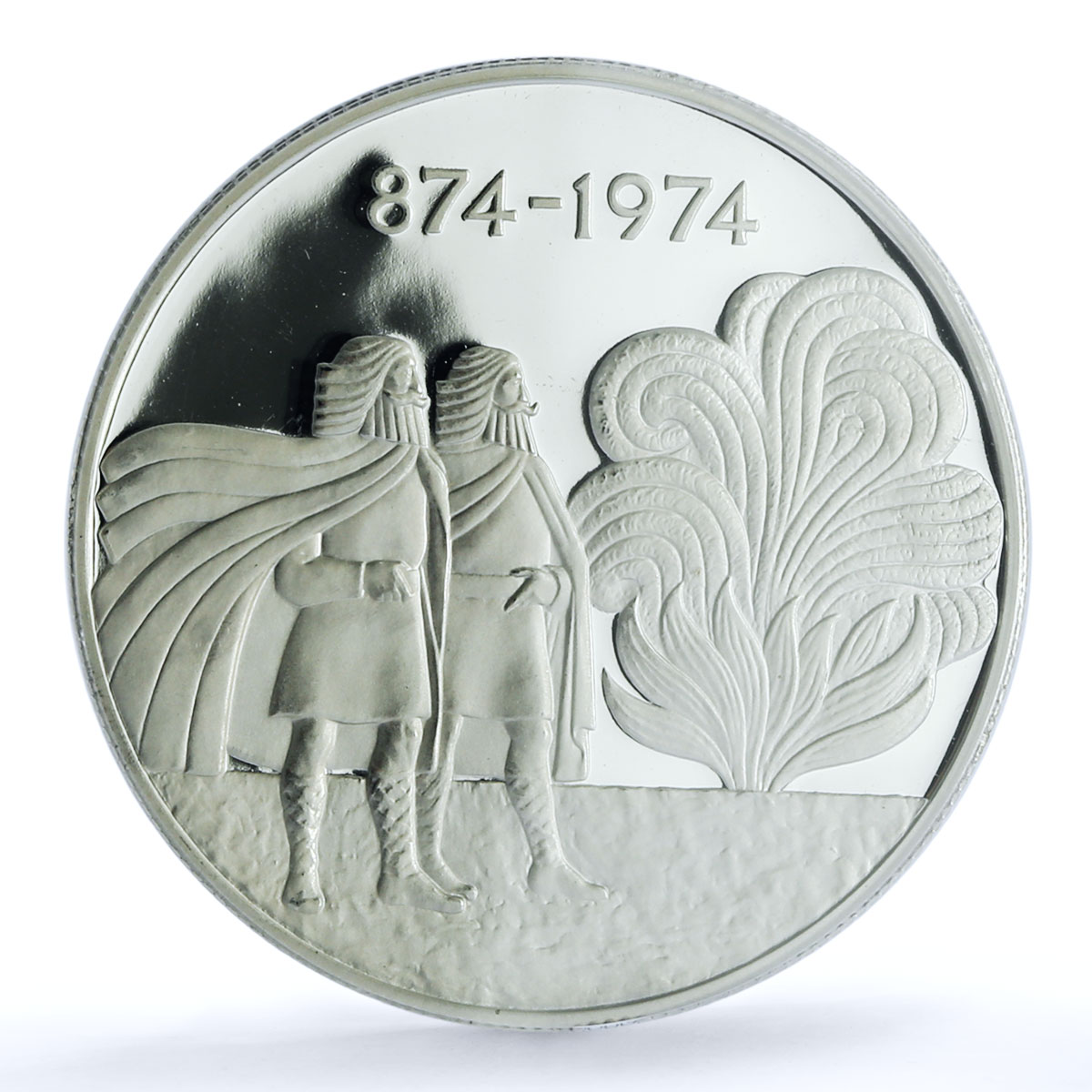 Iceland 1000 kronur First Settlement KM-21 Vikings PR 69 PCGS silver coin 1974 Iceland 1000 kronur First Settlement KM-21 Vikings PR 69 PCGS silver coin 1974