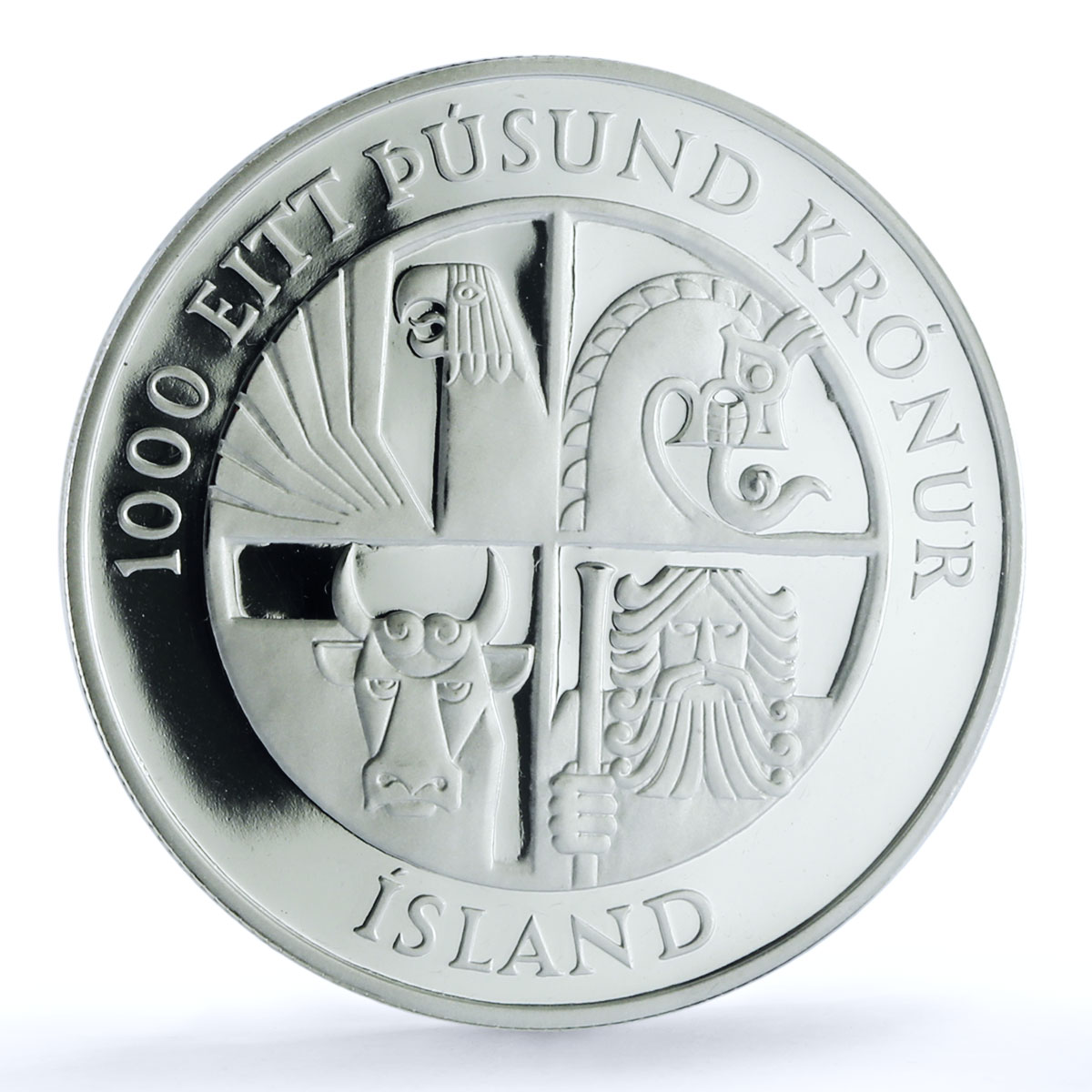 Iceland 1000 kronur First Settlement KM-21 Vikings PR 69 PCGS silver coin 1974 Iceland 1000 kronur First Settlement KM-21 Vikings PR 69 PCGS silver coin 1974