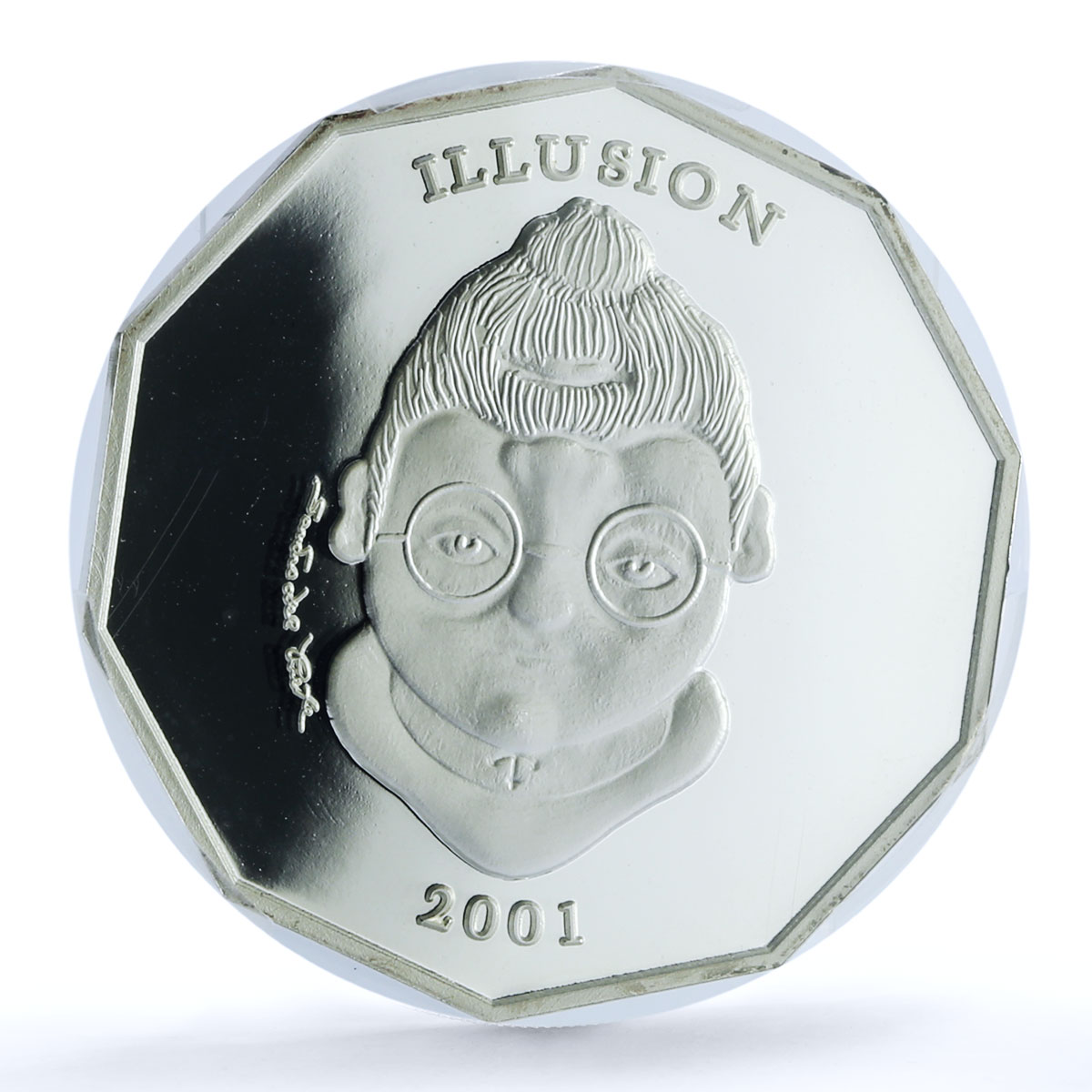 Liberia 10 dollars Illusion KM-491 Art PR 70 PCGS silver coin 2001 Liberia 10 dollars Illusion KM-491 Art PR 70 PCGS silver coin 2001