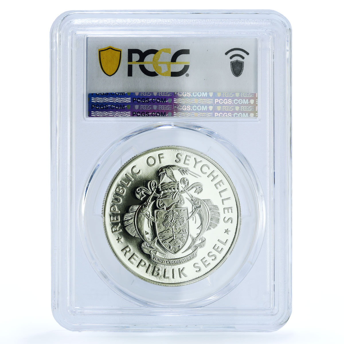 Seychelles 100 rupees Independence KM-55 Anniversary PR 69 PCGS silver coin 1986