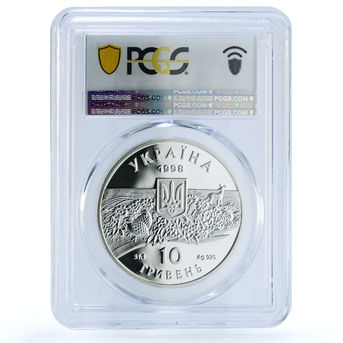 Ukraine 10 hryvnias Askania Nova KM-50 Bird Horse PR 70 PCGS silver coin 1998 Ukraine 10 hryvnias Askania Nova KM-50 Bird Horse PR 70 PCGS silver coin 1998