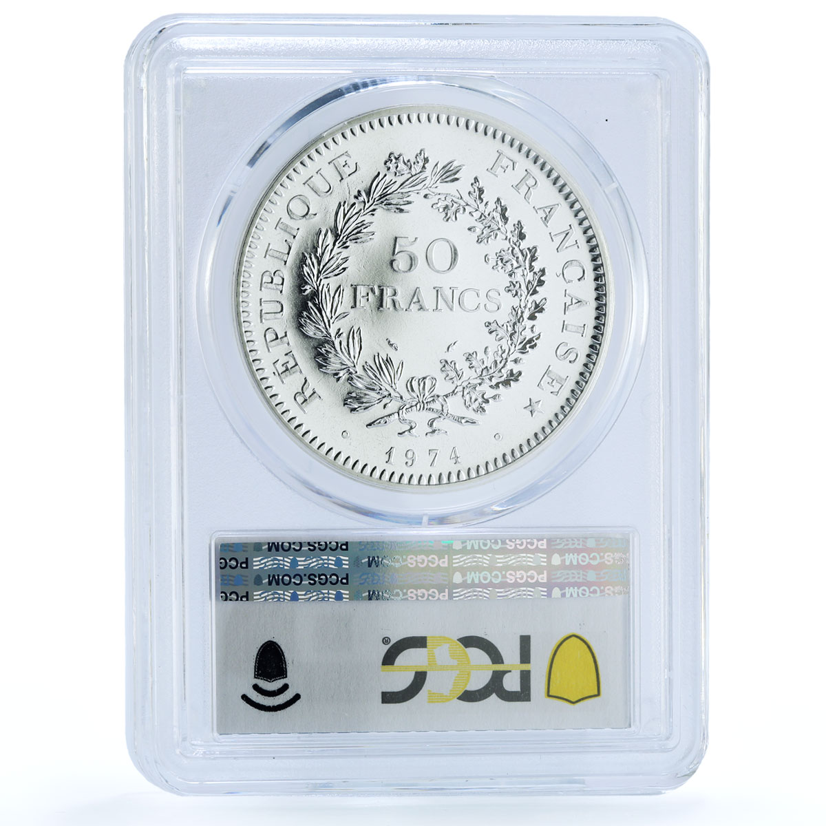 France 50 francs Hercules KM-941.1 Gad-882 F-427 MS 68 PCGS silver coin 1974
