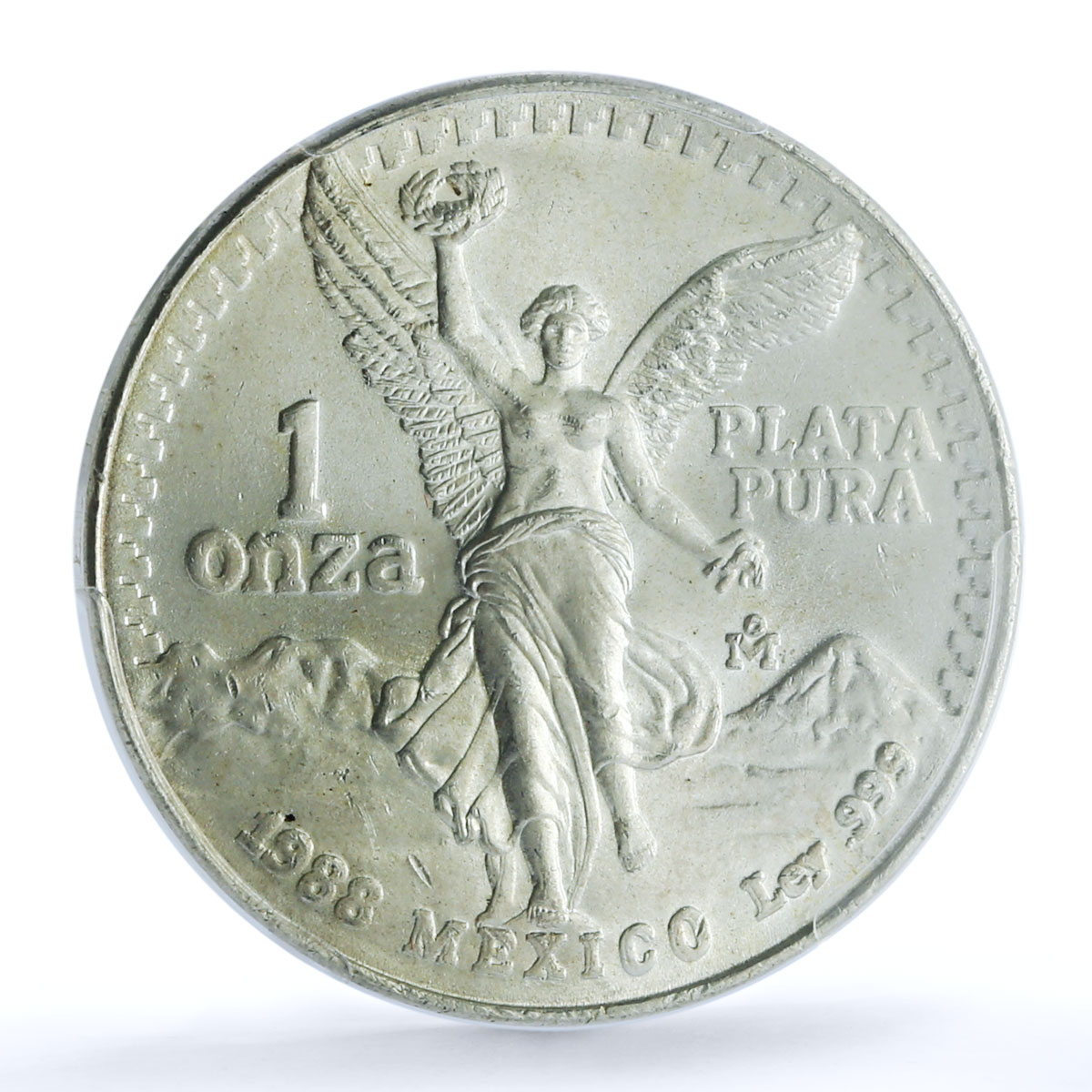 Mexico 1 onza Libertad Angel of Independence KM-494.1 MS66 PCGS silver coin 1988