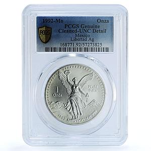 Mexico 1 onza Libertad Angel of Independence KM-494.3 UNC PCGS silver coin 1992