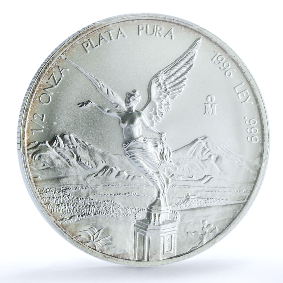 Mexico 1/2 onza Libertad Angel of Independence KM-612 MS69 PCGS silver coin 1996