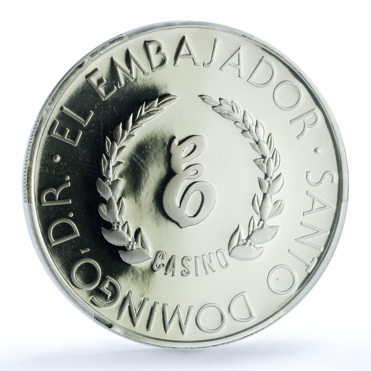 Santo Domingo El Embajador Casino Fantasy Token PR69 PCGS silver 1986 - 1988