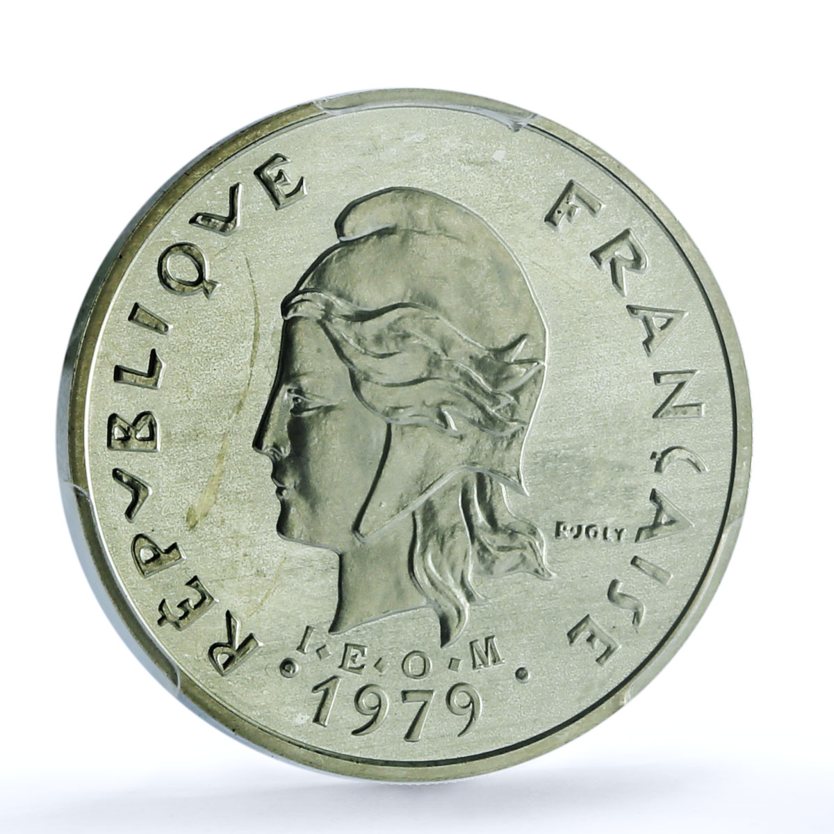 French Polynesia 20 francs Piedfort KM-9 P23 SP 65 PCGS silver coin 1979
