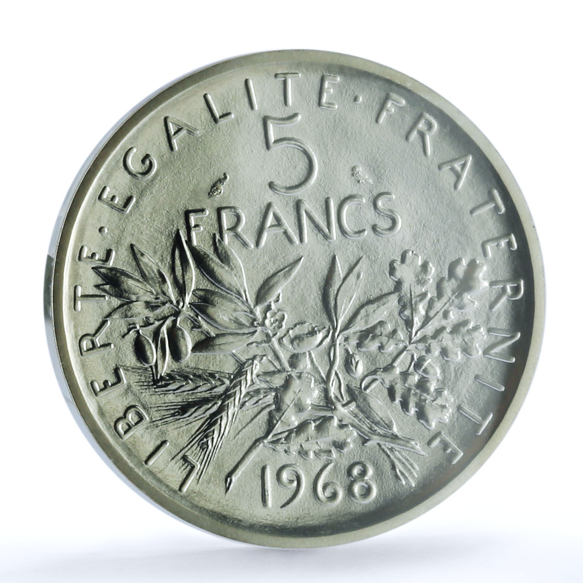 France 5 francs Piedfort KM-926 P404 SP 69 PCGS silver coin 1968 France 5 francs Piedfort KM-926 P404 SP 69 PCGS silver coin 1968