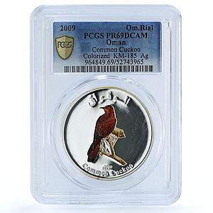 Oman 1 rial Common Cuckoo KM-185 Bird Fauna PR 69 PCGS silver coin 2009