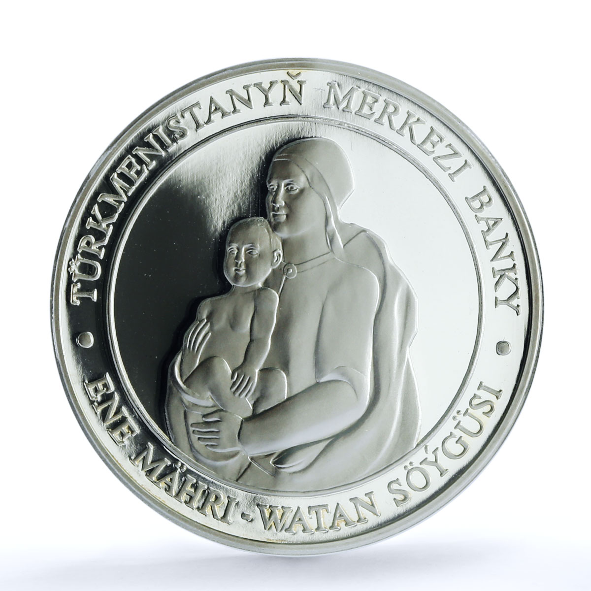 Turkmenistan 500 manat Mother Gurbansoltan Eje KM-91 PR 69 PCGS silver coin 2002 Turkmenistan 500 manat Mother Gurbansoltan Eje KM-91 PR 69 PCGS silver coin 2002