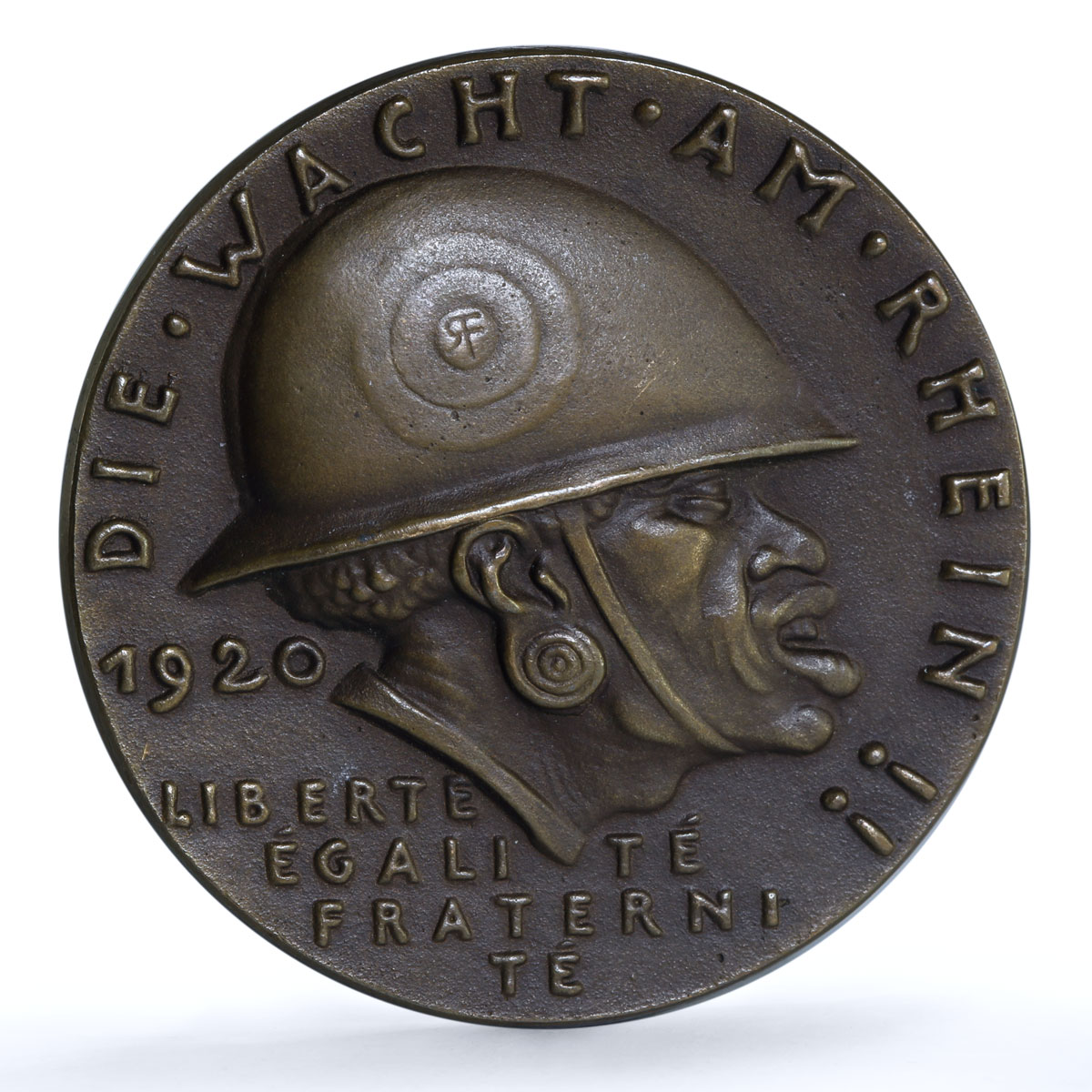 Germany Weimar Die Schwarze Schande Rhineland Kienast-262 bronze medal 1920