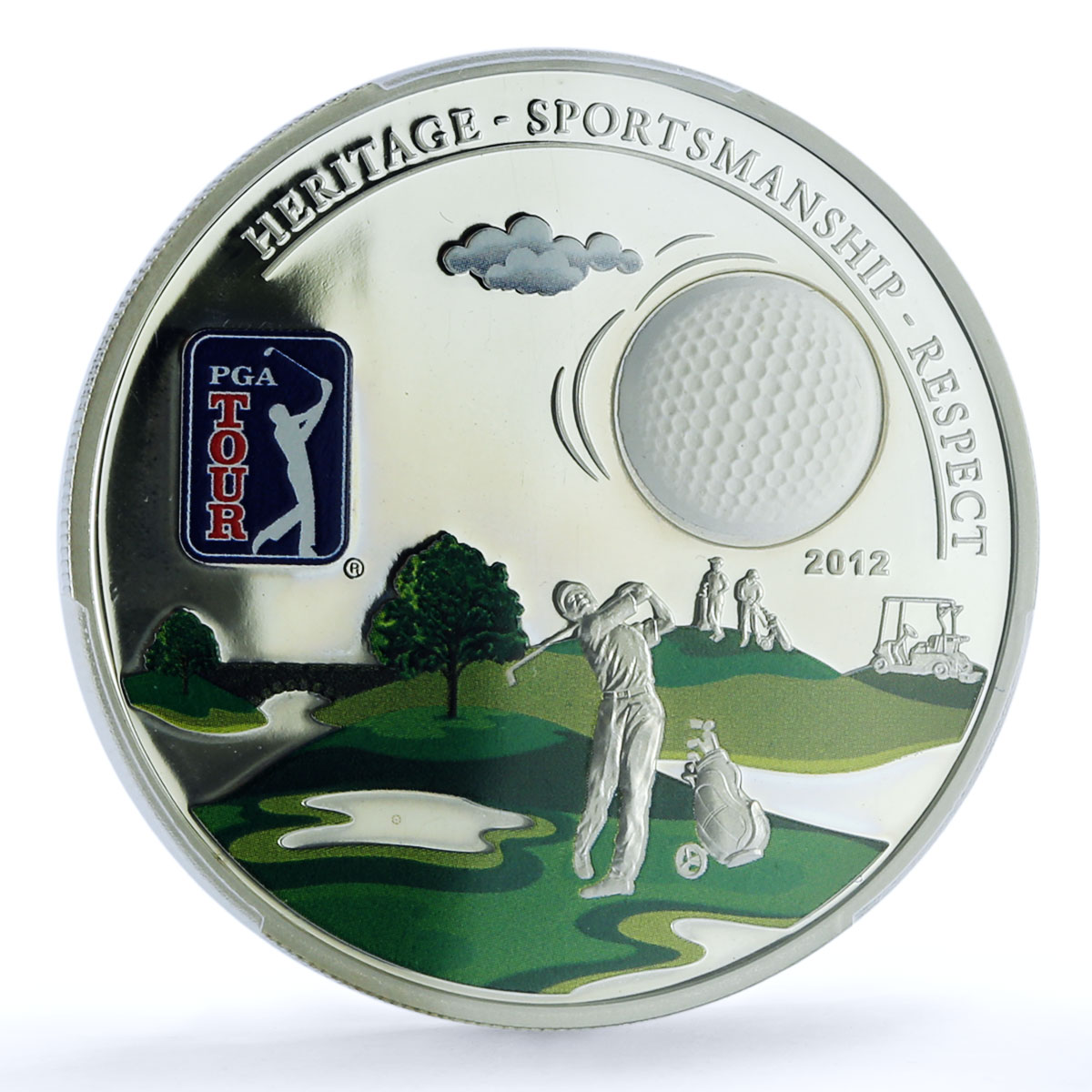 Cook Islands 5 dollars PGA Golf Club KM-1450 Sports PR 66 PCGS silver coin 2012 Cook Islands 5 dollars PGA Golf Club KM-1450 Sports PR 66 PCGS silver coin 2012