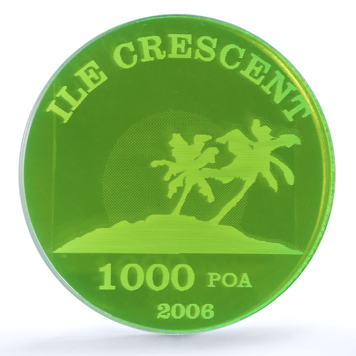 French Polynesia 1000 poa Crescent Island X#2 MS 69 PCGS plastic coin 2006 French Polynesia 1000 poa Crescent Island X#2 MS 69 PCGS plastic coin 2006