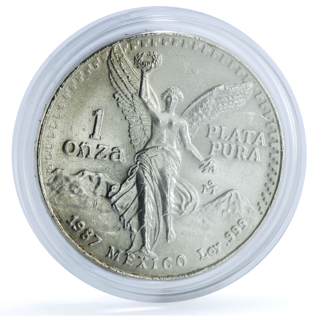 Mexico 1 onza Libertad Angel of Independence KM-494.1 Bullion silver coin 1987
