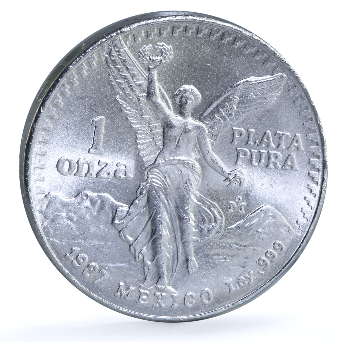 Mexico 1 onza Libertad Angel of Independence KM-494.1 Bullion silver coin 1987 Mexico 1 onza Libertad Angel of Independence KM-494.1 Bullion silver coin 1987