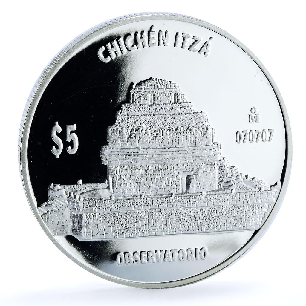 Mexico 5 pesos Observatorio KM-947 Chichen Itza Bullion proof silver coin 2012 Mexico 5 pesos Observatorio KM-947 Chichen Itza Bullion proof silver coin 2012