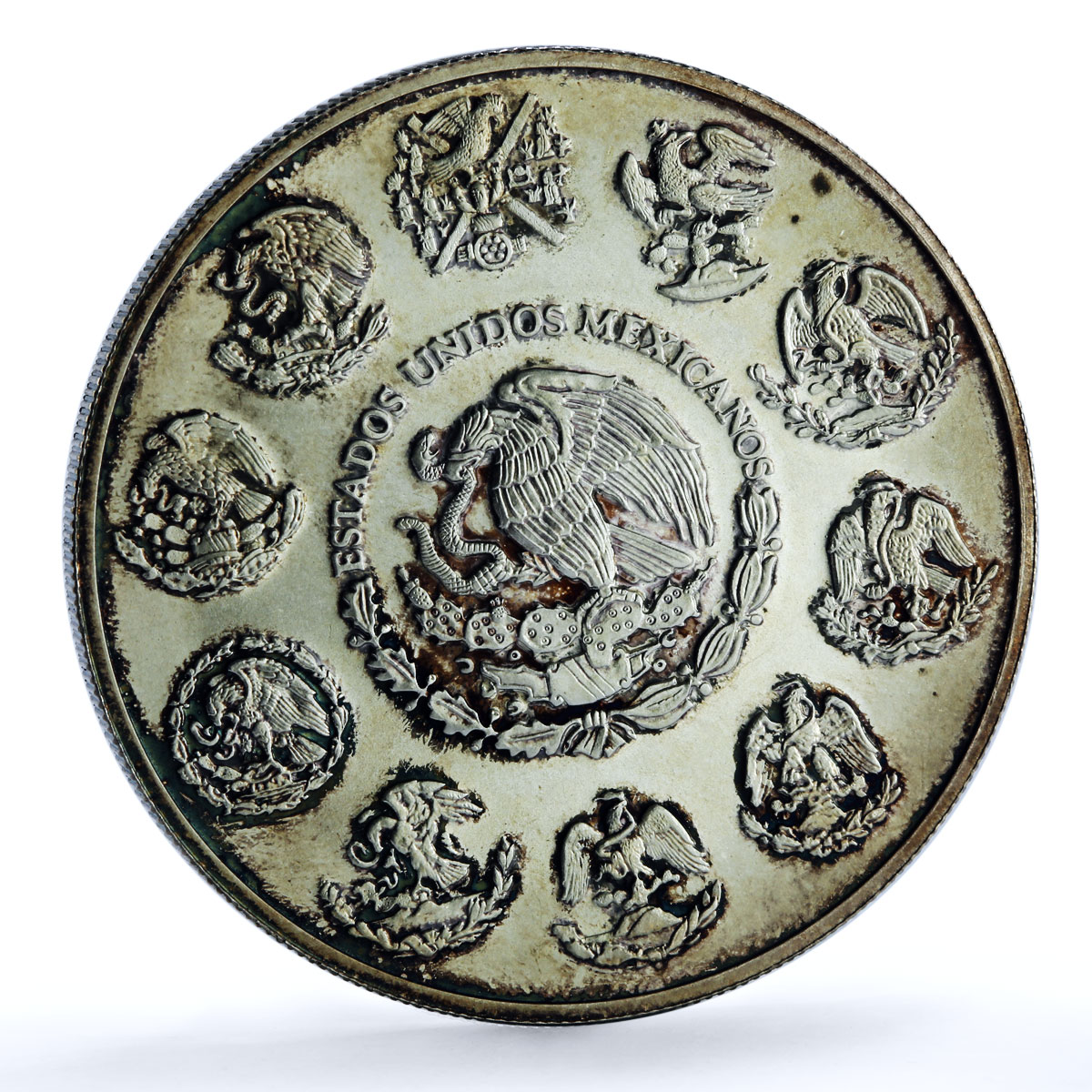 Mexico 2 onzas Libertad Angel of Independence KM-614 Bullion silver coin 1998