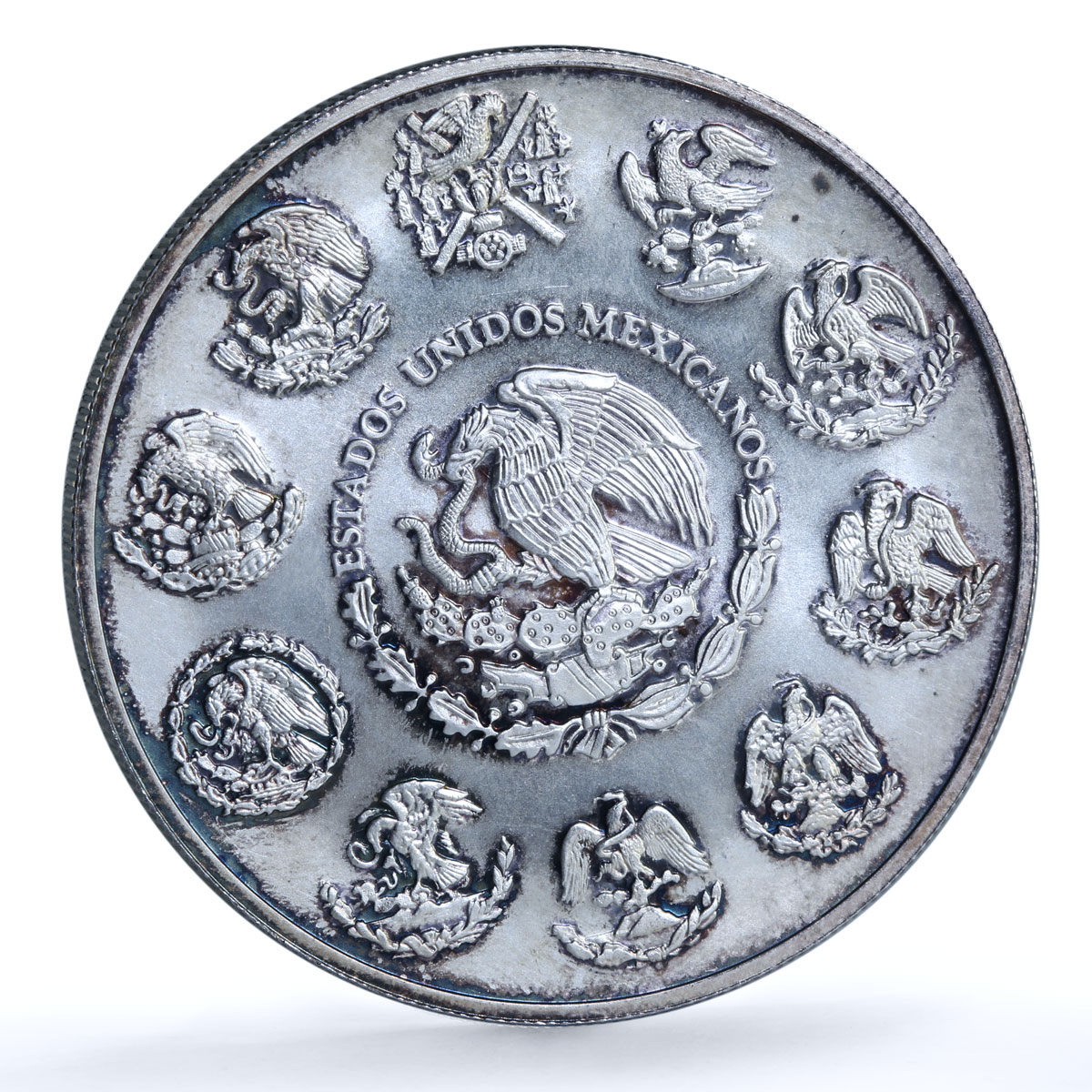 Mexico 2 onzas Libertad Angel of Independence KM-614 Bullion silver coin 1998