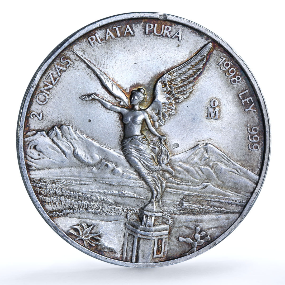 Mexico 2 onzas Libertad Angel of Independence KM-614 Bullion silver coin 1998 Mexico 2 onzas Libertad Angel of Independence KM-614 Bullion silver coin 1998