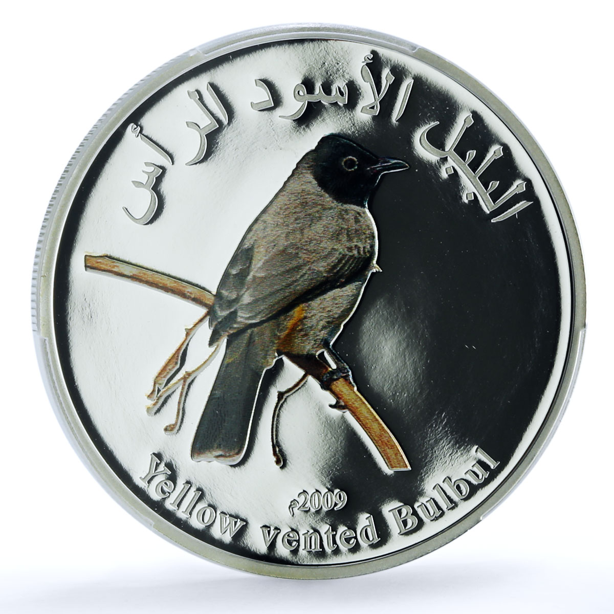 Oman 1 rial Yellow Vented Bulbul KM-191 Bird Fauna PR 69 PCGS silver coin 2009 Oman 1 rial Yellow Vented Bulbul KM-191 Bird Fauna PR 69 PCGS silver coin 2009