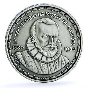 Portugal 1000 escudos Louis de Camoes KM-611 Poet Literature silver coin 1981