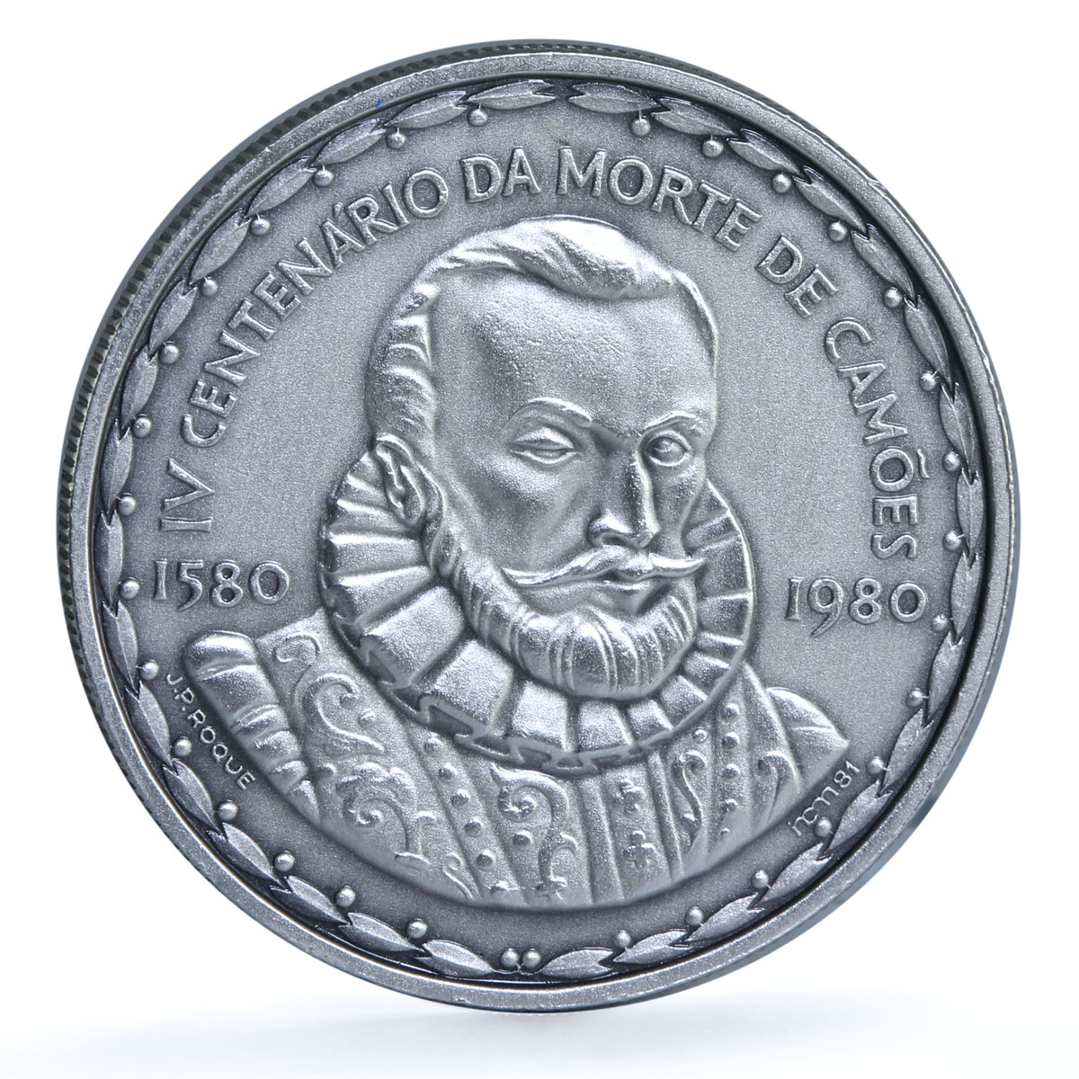 Portugal 1000 escudos Louis de Camoes KM-611 Poet Literature silver coin 1981