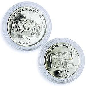Vanuatu 100 50 vatu Set Central Bank Schon-75 Schon-76 CuNi coins 2009