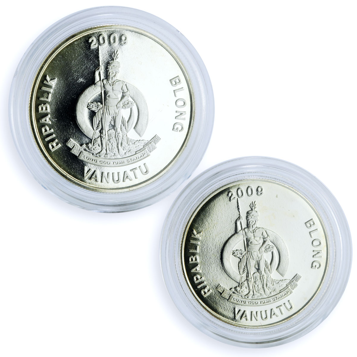 Vanuatu 100 50 vatu Set Central Bank Schon-75 Schon-76 silvered CuNi coins 2009 Vanuatu 100 50 vatu Set Central Bank Schon-75 Schon-76 silvered CuNi coins 2009