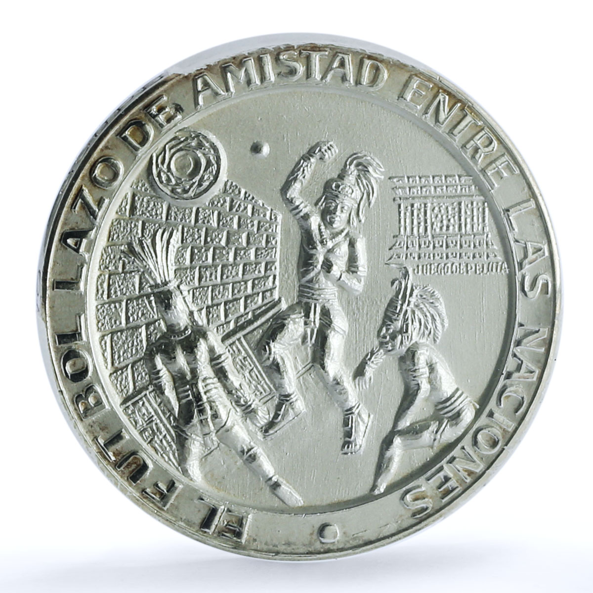 Mexico Football World Cup Juego Pelota Grove-1082a SP67 PCGS silver medal 1970